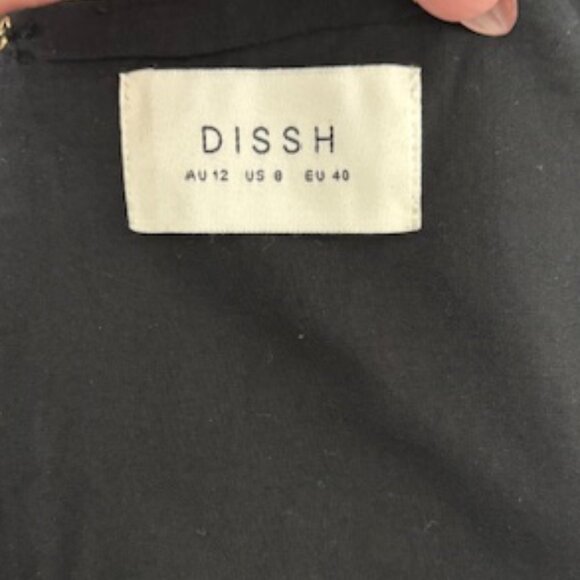 Dissh JAMIE BLACK LINEN MIDI DRESS size 8 - Picture 7 of 8